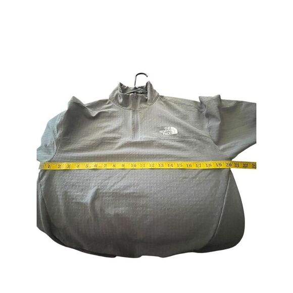 The North Face Mens Gray Tekware Grid 1/4-Zip FlashDry Pullover Jacket Small - Picture 5 of 9